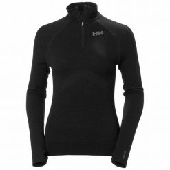Bluza damska z zamkiem 1/2 Helly Hansen h1 pro lifa seamless. Czarne bluzy Helly Hansen, s, bez wzorów, bez ramiączek, bez kaptura. Za 595.50 zł.