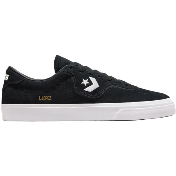 Adidasy Converse Louie Lopez Pro OX, Dla obu płci. Czarne buty sportowe lifestyle Converse, bez wzorów, z zamszu, sportowe, bez zapięcia. W wyprzedaży za 290.35 zł.