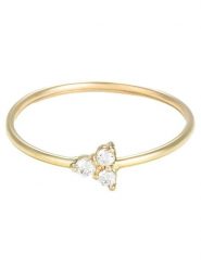 L instant d Or Złoty pierścionek "Mia" z cyrkoniami rozmiar: 58. Żółte pierścionki L instant d Or, z cyrkonią, złote. Za 413.99 zł.