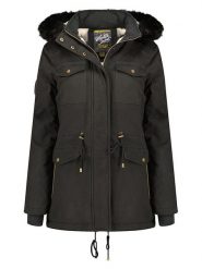 Geographical Norway Parka "Celeste" w kolorze czarnym rozmiar: L. Czarne płaszcze Geographical Norway, l, bez wzorów, bez kaptura. Za 211.31 zł.