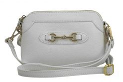 Listonoszka skórzana BARBERINI'S biała 967-32. Białe shopper bag Barberinis, z aplikacjami, ze skóry, eleganckie, małe, bez dodatków. Za 189.99 zł.
