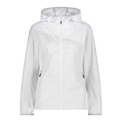 Kurtka przeciwdeszczowa z kapturem damska z nadrukiem CMP. Białe kurtki przeciwdeszczowe CMP, l, bez wzorów, z kapturem, trekkingowe. Za 382.50 zł.