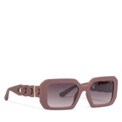 Okulary przeciwsłoneczne Guess. Brązowe okulary przeciwsłoneczne Guess, z aplikacjami. Za 519.99 zł.