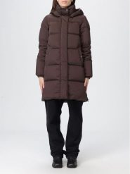 Woolrich Płaszcz puchowy "Kelly" w kolorze ciemnobrązowym rozmiar: S. Brązowe płaszcze Woolrich, s, bez wzorów, z puchu, bez kaptura. Za 2,296.99 zł.