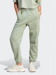 Adidas Spodnie dresowe ALL SZN Fleece Washed IL3272 Zielony Loose Fit. Zielone spodnie dresowe adidas, bez wzorów, z bawełny. Za 299.99 zł.