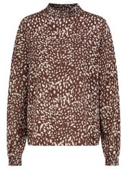 Sublevel Bluzka w kolorze brązowo-białym rozmiar: S. Brązowe bluzki Sublevel, s, bez wzorów, z wiskozy, klasyczne, bez kołnierzyka, bez ramiączek. Za 74.28 zł.