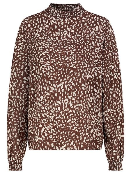 Sublevel Bluzka w kolorze brązowo-białym rozmiar: S. Brązowe bluzki Sublevel, s, bez wzorów, z wiskozy, klasyczne, bez kołnierzyka, bez ramiączek. Za 74.28 zł.