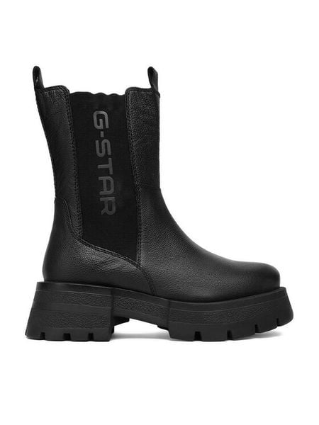 G-Star Raw Sztyblety CEO-WI16-525-03 Czarny. Czarne botki G-Star Raw, bez wzorów, ze skóry, retro, bez obcasa, na płaskiej podeszwie, bez zapięcia. Za 399.99 zł.