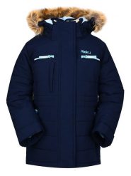 Peek U Parka zimowa "Frankie" w kolorze granatowym rozmiar: 110. Niebieskie płaszcze Peek U, na zimę, m, bez wzorów, bez kaptura. Za 274.95 zł.
