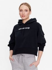 Converse Bluza Fashion 10024527-A03 Czarny Relaxed Fit. Czarne bluzy Converse, m, bez wzorów, z bawełny, bez kaptura. Za 329.99 zł.