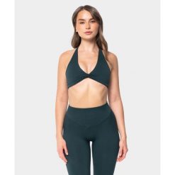 Biustonosz bezszwowy Carpatree Accolade zielony. Zielone biustonosze sportowe Carpatree, z aplikacjami, na jogę i pilates. W wyprzedaży za 129.99 zł.