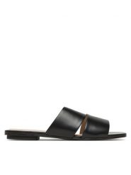 Calvin Klein Klapki Flat Slide - Lth 2 Straps HW0HW02365 Czarny. Czarne klapki Calvin Klein, bez wzorów, ze skóry, bez obcasa, bez zapięcia. Za 259.99 zł.