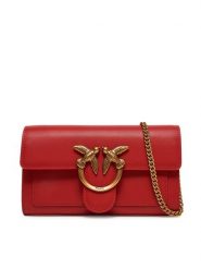 PINKO Torebka Love One Wallet C PE 25 PLTT 100062 A0GK Czerwony. Czerwone kopertówki Pinko, bez wzorów, ze skóry, wizytowe, bez dodatków. Za 799.99 zł.