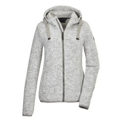 Bluza dzianinowa z kapturem rozpinana na zamek damska Killtec GW 52 ecru. Białe bluzy z kapturem GIGA DX, bez wzorów, z dzianiny, z kapturem, wspinaczkowe. Za 263.50 zł.
