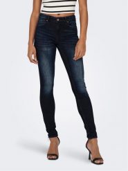 ONLY Jeansy 15209349 Granatowy Skinny Fit. Niebieskie jeansy ONLY, bez wzorów, z bawełny. Za 49.99 zł.