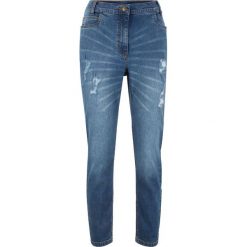 Dżinsy "push up destroyed" z wysoką talią bonprix niebieski "stone”. Jeansy marki bonprix. Za 79.99 zł.