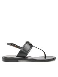 Ted Baker Sandały Jazmiah 260544 Czarny. Czarne sandały Ted Baker, bez wzorów, ze skóry, bez obcasa, na płaskiej podeszwie, bez zapięcia. Za 369.99 zł.