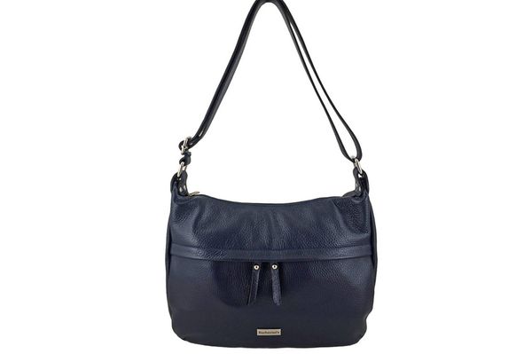 Shopperka skórzana BARBERINI'S granatowa 980-4. Niebieskie torebki klasyczne Barberinis, bez wzorów, ze skóry, biznesowe, na ramię, duże, bez dodatków. Za 232.99 zł.