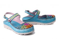 LAURA VITA 0007649 Dorry 32 turquoise, sandały damskie. Niebieskie sandały LAURA VITA, bez wzorów, ze skóry, bez obcasa, bez zapięcia. Za 305.92 zł.