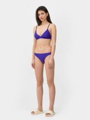 4F Dół od bikini damski L. Fioletowe bikini 4f, bez wzorów, z materiału, klasyczne. W wyprzedaży za 9.99 zł.