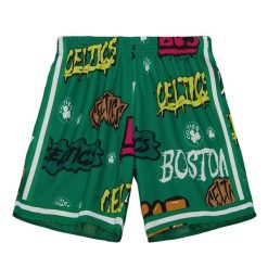Spodenki samoprzylepne Boston Celtics Swingman 1985/86. Zielone szorty Mitchell & Ness, bez wzorów, sportowe. Za 474.00 zł.