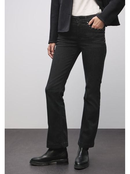 Street One Dżinsy - Bootcut fit - w kolorze czarnym rozmiar: W29/L30. Czarne jeansy Street One, l, bez wzorów, klasyczne, z podwyższonym stanem. Za 213.69 zł.