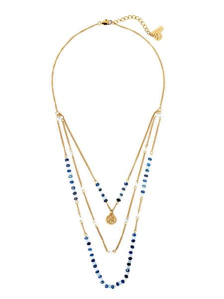 TATUUM Pozłacany naszyjnik z elementami ozdobnymi - dł. 27 cm rozmiar: onesize. Niebieskie naszyjniki Tatuum, z materiału, pozłacane. Za 136.45 zł.