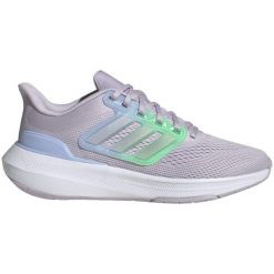 Buty damskie adidas Ultrabounce. Szare buty do biegania adidas, bez wzorów, z gumy, bez zapięcia, do biegania. Za 308.99 zł.