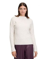 BETTY & CO Sweter w kolorze kremowym rozmiar: 40. Brązowe swetry Betty & Co, bez wzorów, bez ramiączek. Za 154.95 zł.