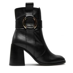 Botki See By Chloé. Czarne botki See By Chloé, bez wzorów, bez obcasa, na słupku, bez zapięcia. Za 1,339.00 zł.