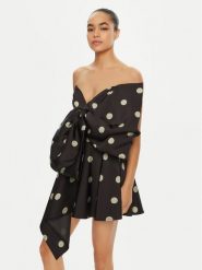 Bardot Sukienka koktajlowa 59557DB1 Czarny Regular Fit. Czarne sukienki Bardot, bez wzorów, z syntetyku, wizytowe, bez kołnierzyka, bez ramiączek. Za 419.99 zł.