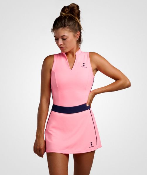 Koszulka Damska Elegance Tennis/Padel/Golf. Białe swetry NORDICDOTS, bez wzorów, z materiału, eleganckie, bez ramiączek. Za 250.00 zł.