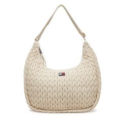 Torebka Tommy Jeans. Brązowe shopper bag Tommy Jeans, bez wzorów, z jeansu, bez dodatków. Za 469.99 zł.