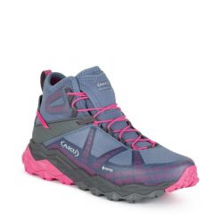 Buty trekkingowe damskie Aku Flyrock GTX. Czerwone buty trekkingowe Aku, bez wzorów, bez zapięcia, trekkingowe. Za 399.00 zł.