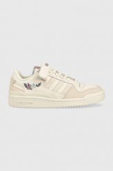 Adidas Originals sneakersy skórzane Forum Low kolor beżowy. Brązowe buty sportowe lifestyle adidas Originals, bez wzorów, z gumy, sportowe, z okrągłym noskiem, bez zapięcia. Za 449.99 zł.