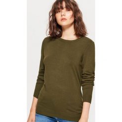 Gładki sweter - Khaki. Swetry marki INESIS. W wyprzedaży za 29.99 zł.