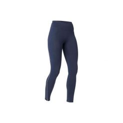 Legginsy Gym & Pilates 510 damskie. Niebieskie legginsy DOMYOS, bez wzorów, z bawełny. Za 59.99 zł.