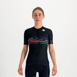 Koszulka rowerowa damska Sportful Vélodrome. Czarne t-shirty sportowe SPORTFUL, xl, bez wzorów, z elastanu, bez ramiączek, rowerowe. Za 213.84 zł.
