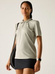 Regatta Funkcyjna koszulka polo "Botanna" w kolorze beżowym rozmiar: 42. Brązowe t-shirty sportowe Regatta, bez wzorów, z materiału, bez ramiączek, outdoorowe. Za 52.55 zł.