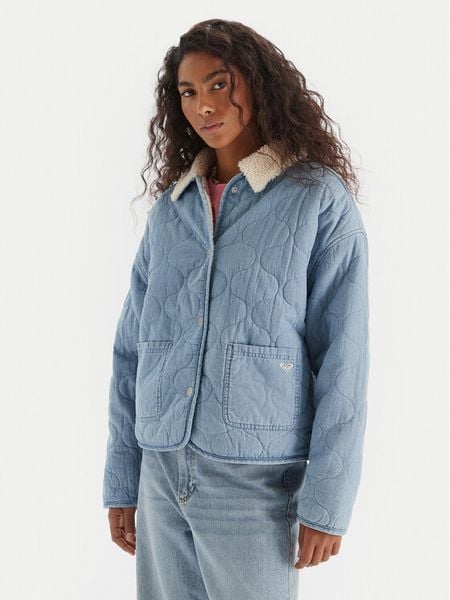 Roxy Kurtka przejściowa Not So Basic ERJJK03675 Niebieski Regular Fit. Niebieskie kurtki Roxy, xs, bez wzorów, z bawełny, bez kaptura. Za 299.99 zł.