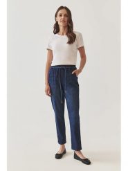 TATUUM Dżinsy - Tapered fit - w kolorze granatowym rozmiar: 34. Niebieskie jeansy Tatuum, bez wzorów, z tkaniny. Za 131.74 zł.