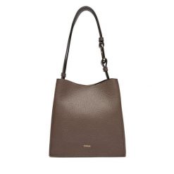 Torebka Furla. Brązowe torebki klasyczne Furla, bez wzorów, klasyczne, bez dodatków. Za 1,529.00 zł.