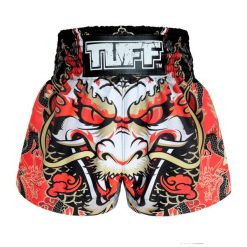 Spodenki treningowe TUFF Red Dragon. Czerwone szorty sportowe TUFF, bez wzorów. Za 149.00 zł.