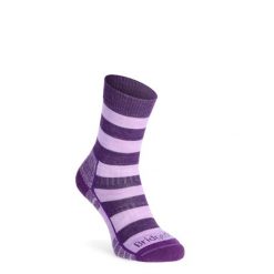 Skarpety turystyczne damskie Bridgedale Hike LW Merino Perf B Patrn. Fioletowe skarpetki Bridgedale, bez wzorów, z elastanu. Za 92.99 zł.