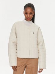 Calvin Klein Jeans Kurtka przejściowa J20J221369 Écru Oversize. Kurtki Calvin Klein Jeans, m, bez wzorów, z jeansu, bez kaptura. Za 589.99 zł.