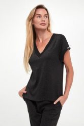 T-shirt damski lureksowy SPORTALM. T-shirty Sportalm, bez wzorów, bez kołnierzyka, bez ramiączek. Za 739.00 zł.