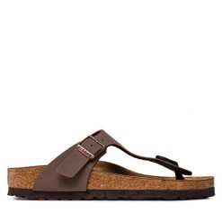 Japonki Birkenstock. Brązowe japonki Birkenstock, bez wzorów. Za 429.99 zł.