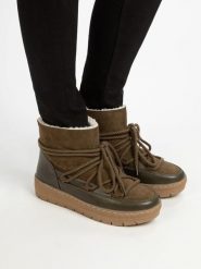 Bellucci Botki zimowe w kolorze ciemnozielonym rozmiar: 40. Zielone botki Bellucci, bez wzorów, bez obcasa, bez zapięcia. Za 139.20 zł.