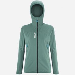 Kurtka softshell damska Millet Fusion XCS Hoodie W active fit. Zielone kurtki przejściowe sportowe Millet, m, bez wzorów, z softshellu, bez kaptura, wspinaczkowe. Za 539.00 zł.