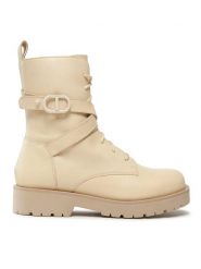 TWINSET Trapery 232TCP050 Écru. Traperki Twinset, bez wzorów, ze skóry, bez obcasa, bez zapięcia. Za 2,339.00 zł.